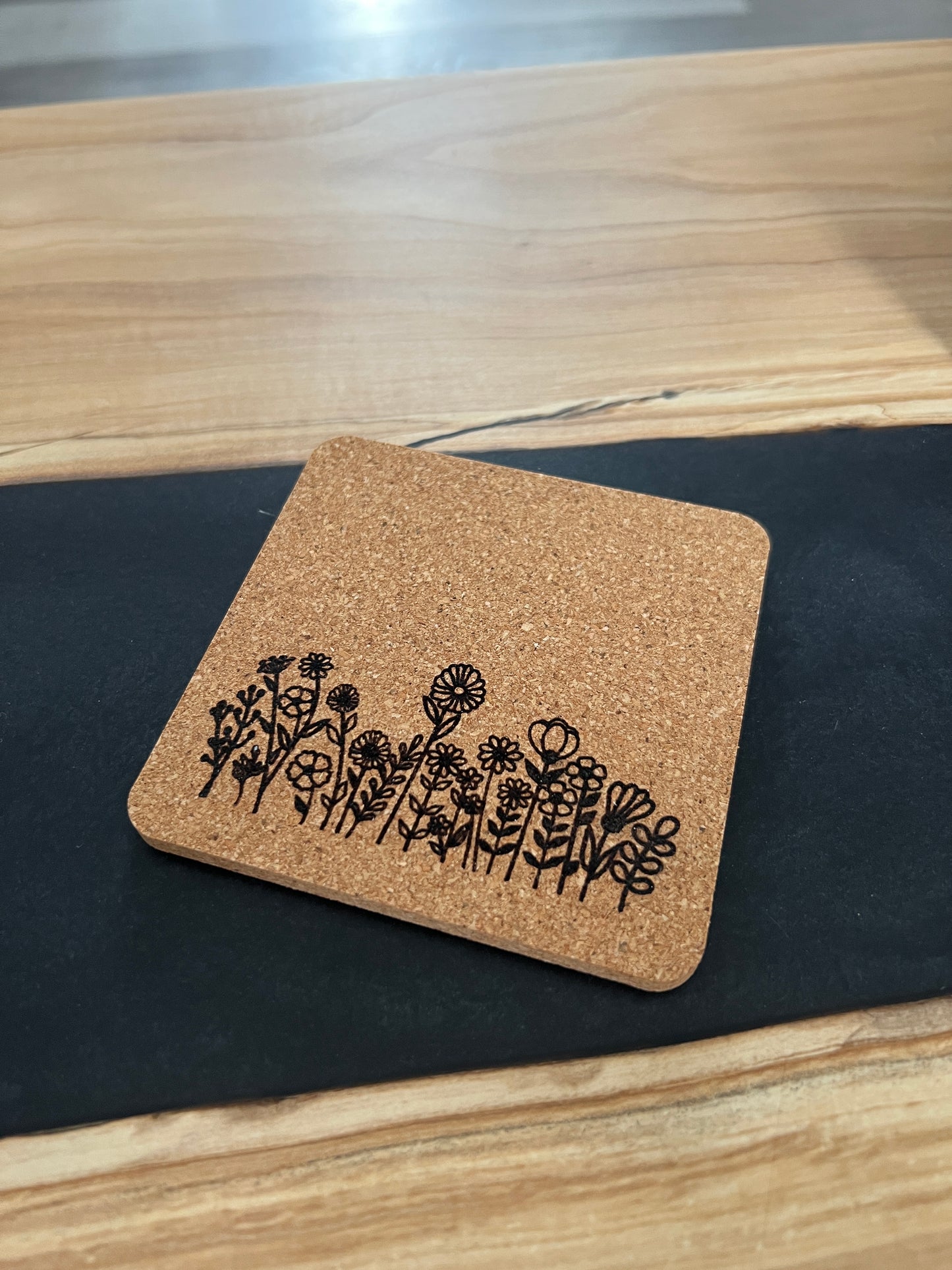 Flower Garden Cork Coasters