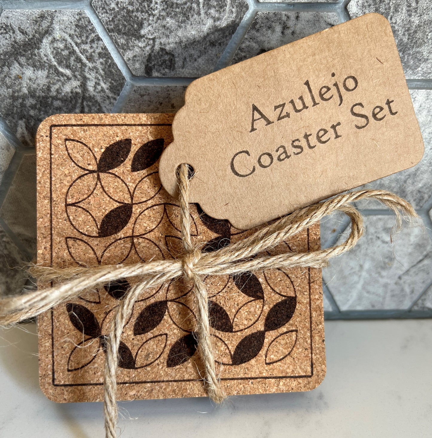 Azulejo Cork Coasters