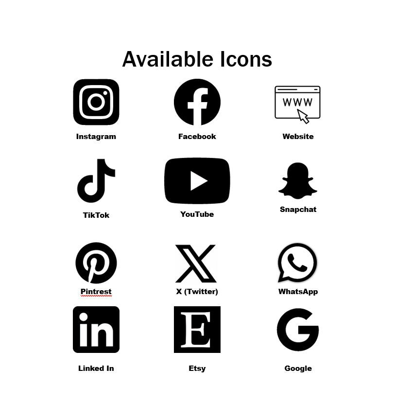 Double QR Code Business Social Media Sign