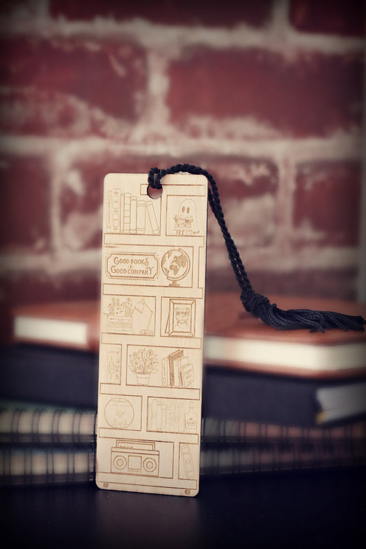 Bookshelf Design Wooden Bookmark