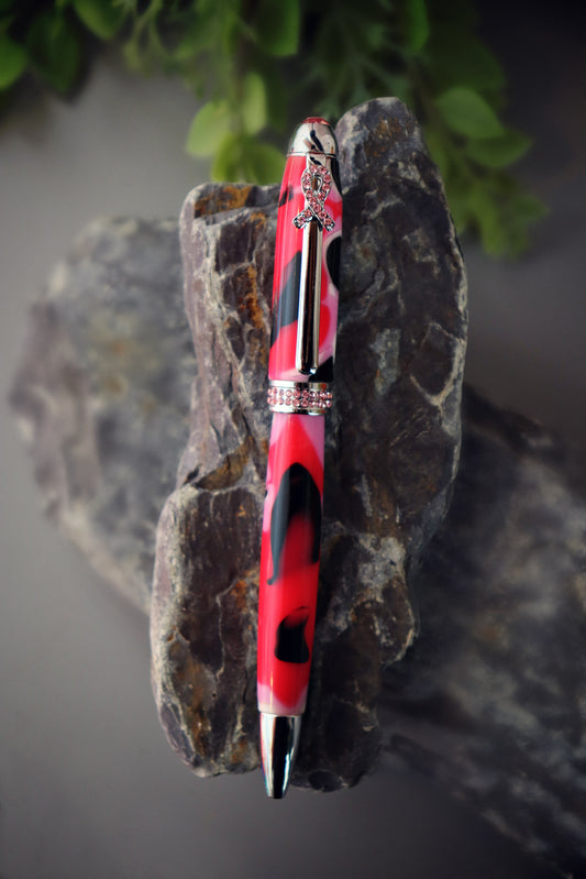 Pink Urban Camo Swarovski® Breast Cancer Awareness Pen